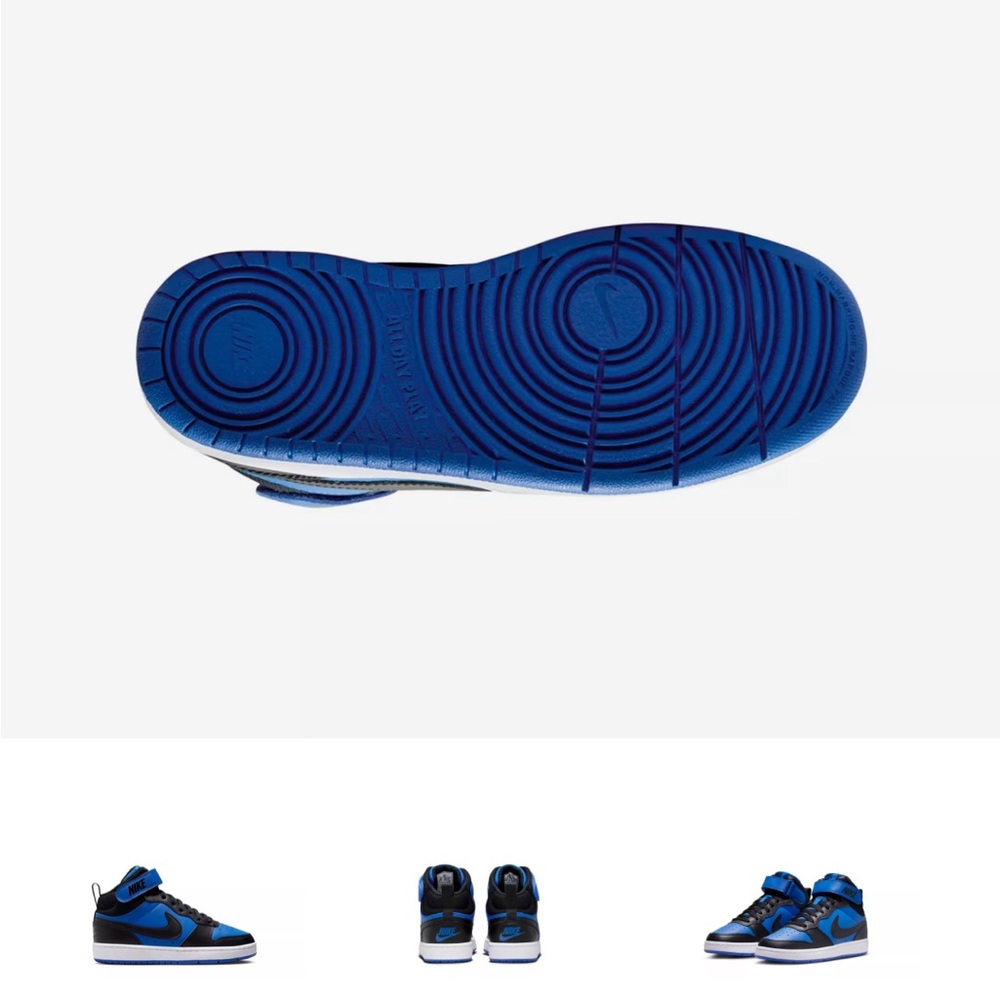 Nike Blue and Black High-Top Sneaker Kids - Picture 4 of 6